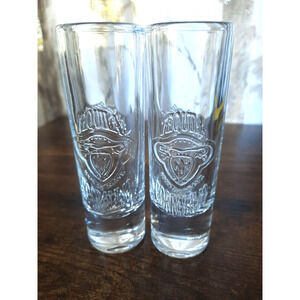 Tequila Corraleo Clear Glass Double Shot Glass Shooter Vintage Hard To find